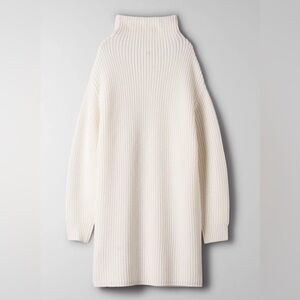 Aritzia Cream / White Turtleneck Montpellier Sweater Dress XS